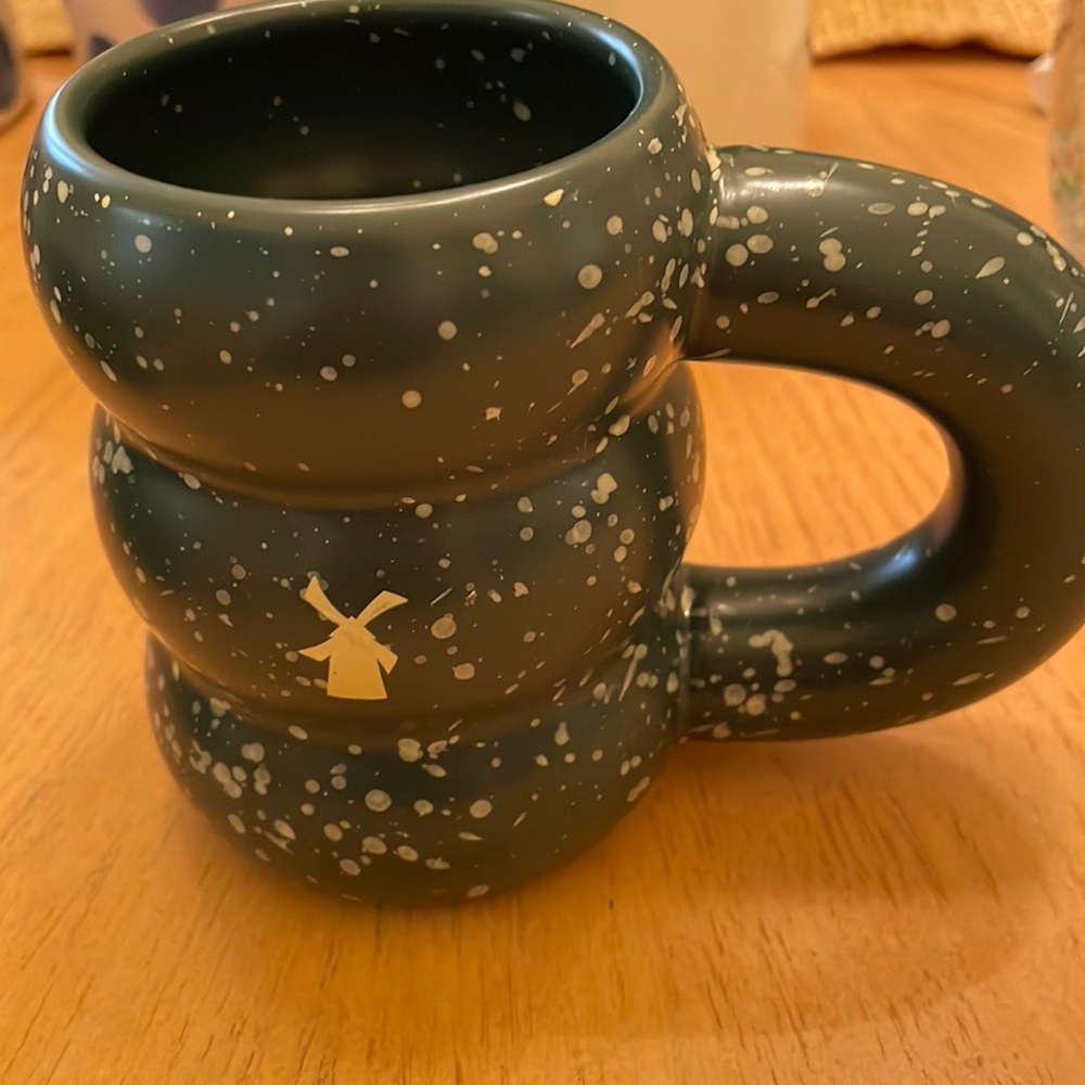 Dutch Brothers Green Speckled Mug.